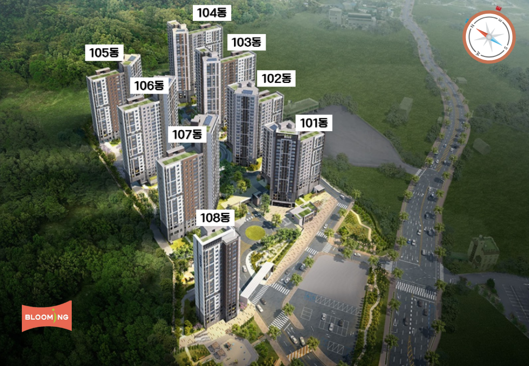 벽산블루밍 벨포레 단지설계